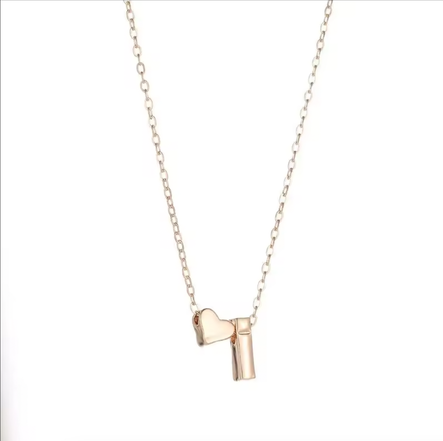 Fashion Tiny Heart Dainty Initial Necklace Gold Silver Color Letter Name Choker For Women Pendant Jewelry Gift